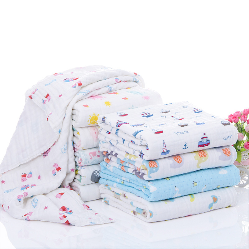 CA Pañuelo de algodón puro de ocho capas de algodón de bambú como regalo de actividad, regalo para miembros de la tienda materna e infantil, toalla para lavarse la cara, toalla para niños