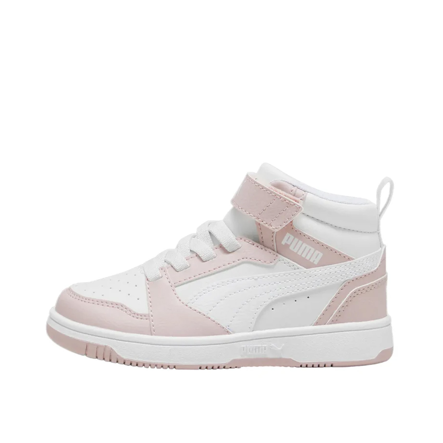 Puma - Rebound v6 mid bco/rosa 393832-20