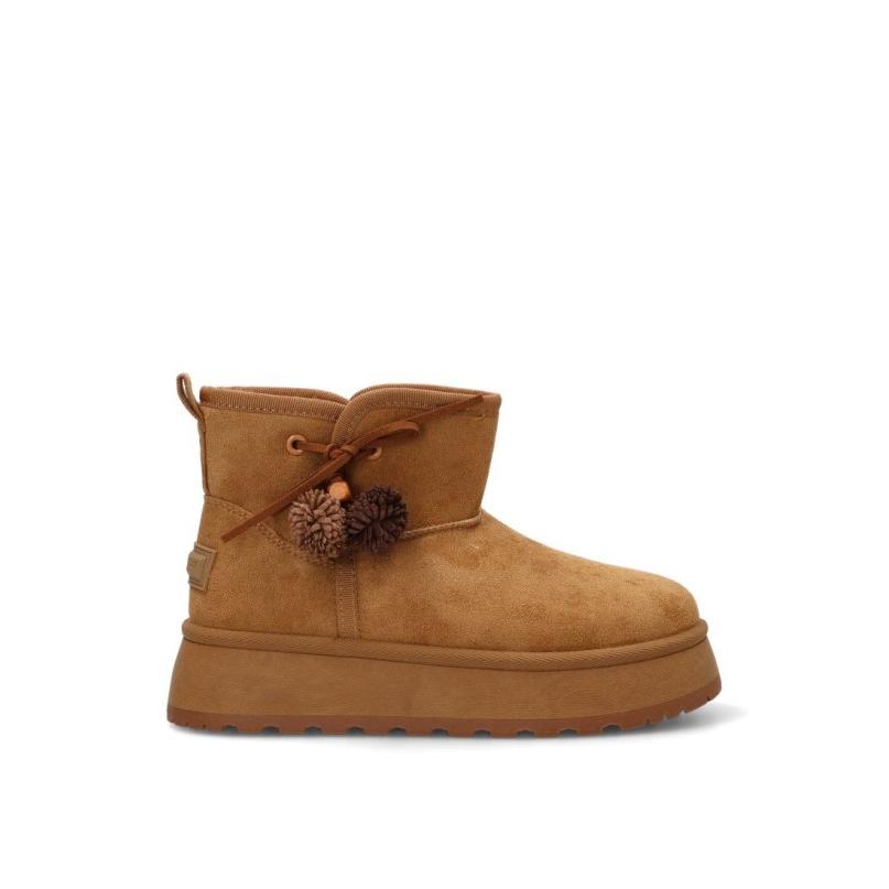 Botin Ugg Dangela - Mujer - Suela Doble - Modelo Dbf31860 - Color Camel