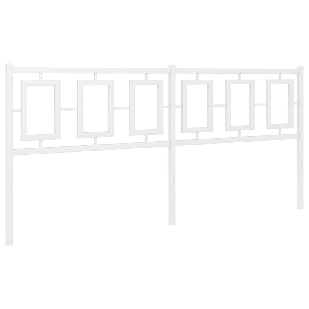 vidaXL Cabecero de repuesto de metal blanco 180 cm