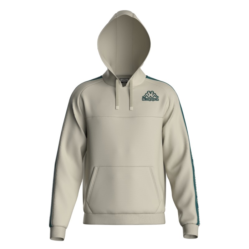 Sudadera Kappa Logo Tape Gagimelo 322e26w-855 Beige Hombre Capucha