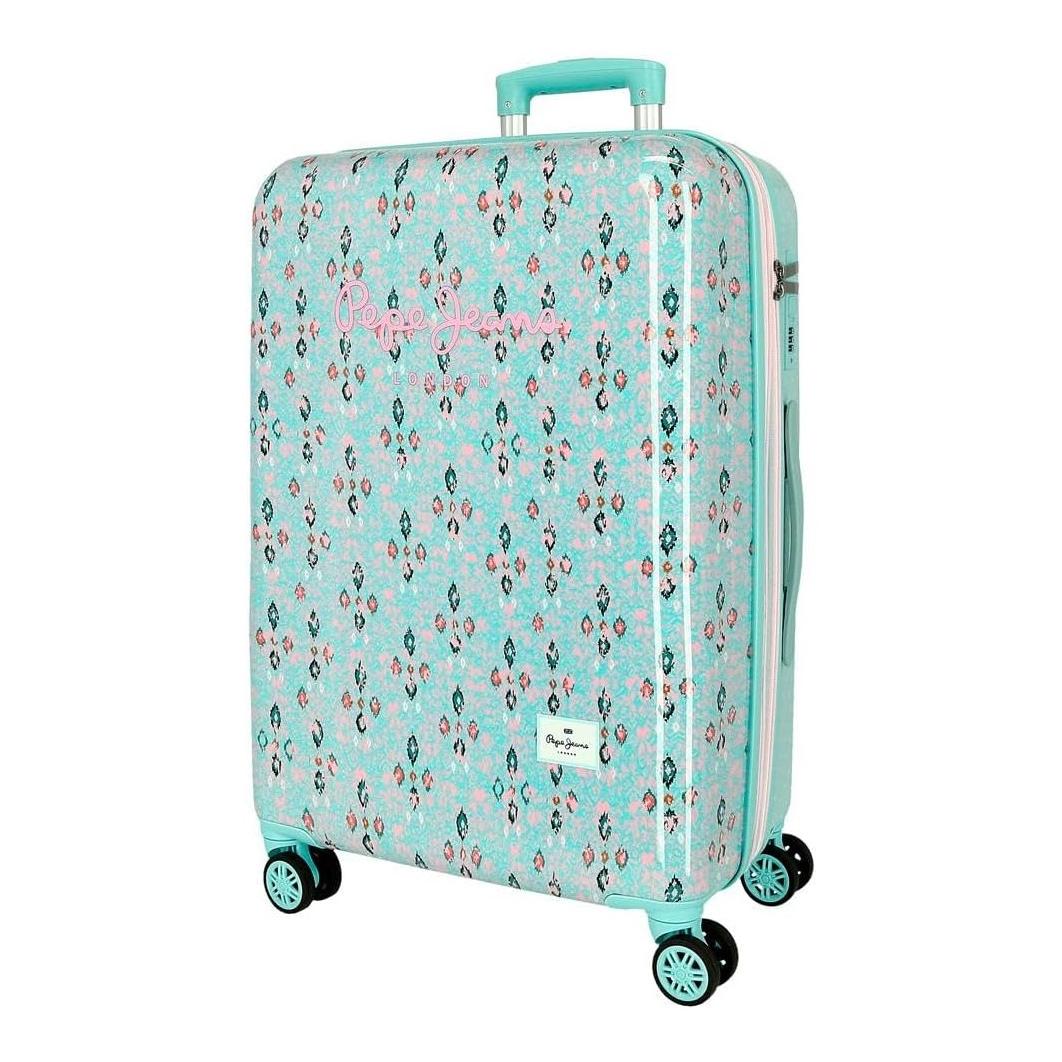 Maleta mediana expandible Pepe Jeans Sun 46x65x25 cm. Dura e impermeable 4 ruedas