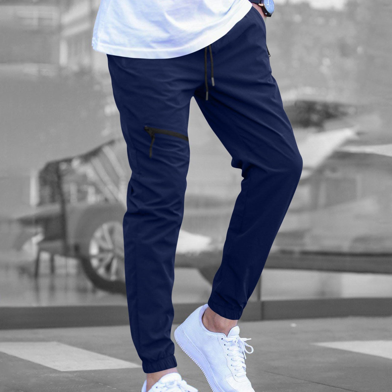 TK YHOPE Pantalones De Trabajo Para Hombre Estilo Casual Moderno Cargos Ajustados En Tela De Tren De Moda Chinos Deportivos Ropa De La Decada De Los 80 Streetwear