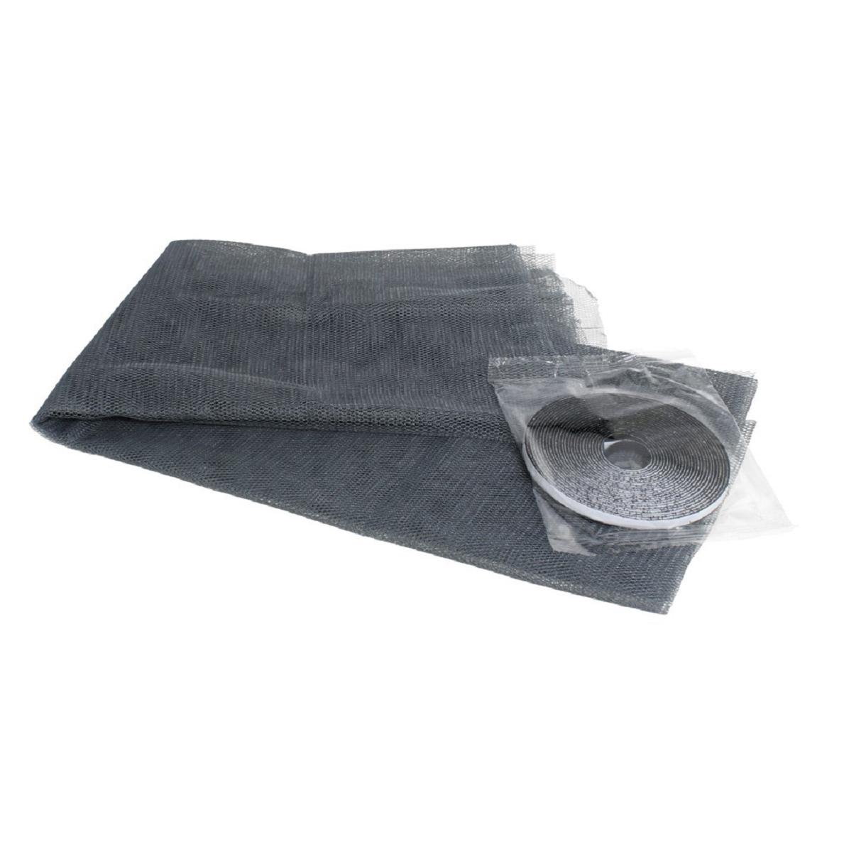 Gerimport Mosquitera gris ventana adhesivo 130 x 180 cm