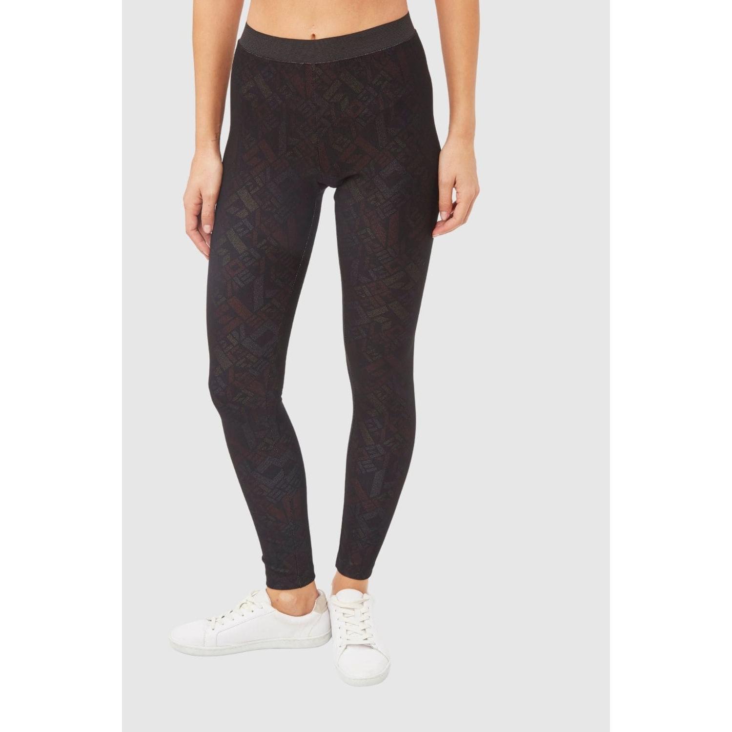 Leggin mujer estampado texturizado negro, poliéster elástico, diseño cómodo y versátil, pantalón ajustado, moda casual, talla 38 disponible, ideal para outfits urbanos, fácil de combinar ✅Entrega 24/48h