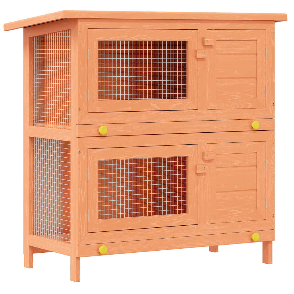 vidaXL Casa de animales pequeños jaula conejera 4 puertas