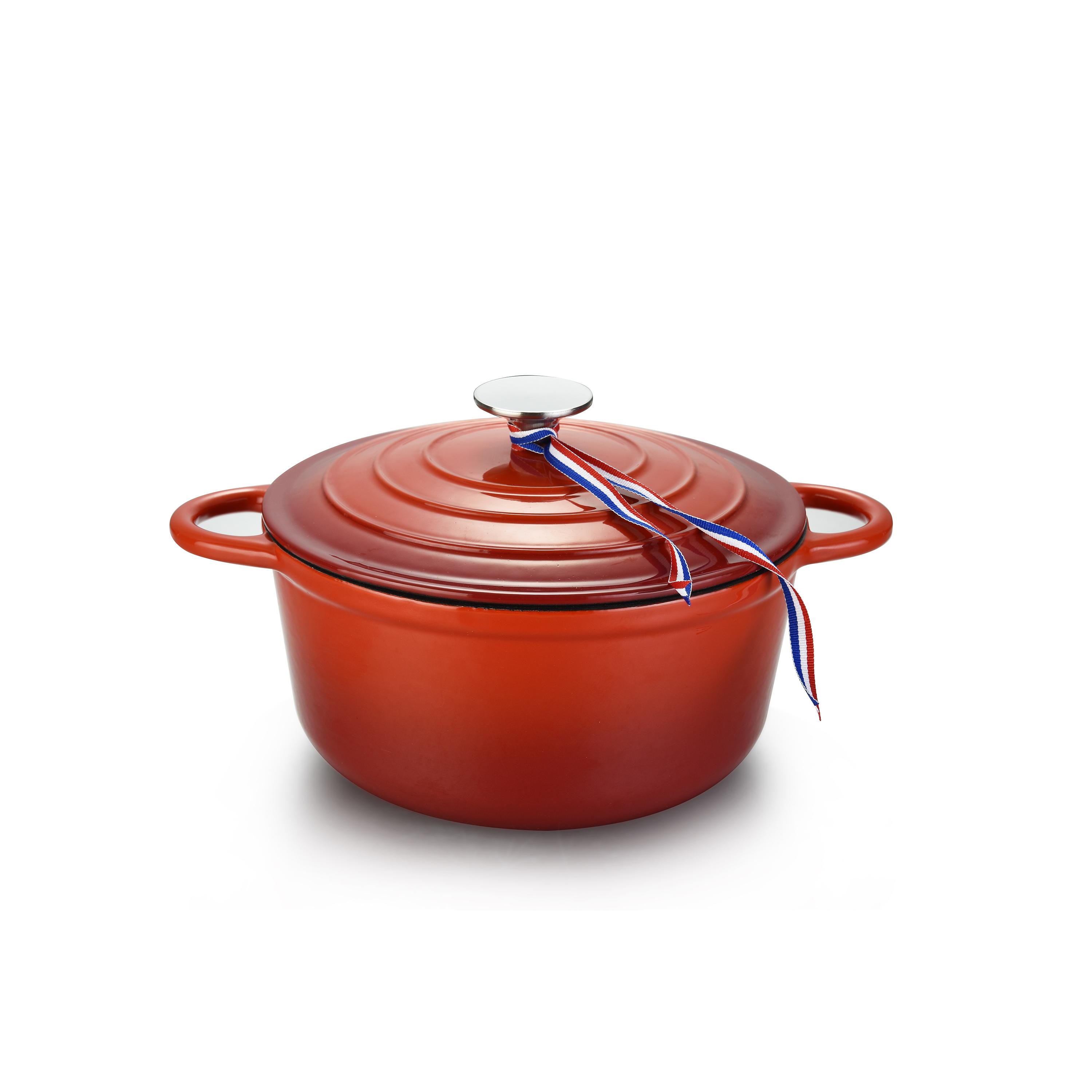 MAXWORK-- Cocotte Olla de Hierro Fundido Esmantado, Variaciones Color-Tamaño, Cacerola, Hierro Fundido, Esmaltado Interior, Estofar, Guisar, Cocina, Apta Inducción