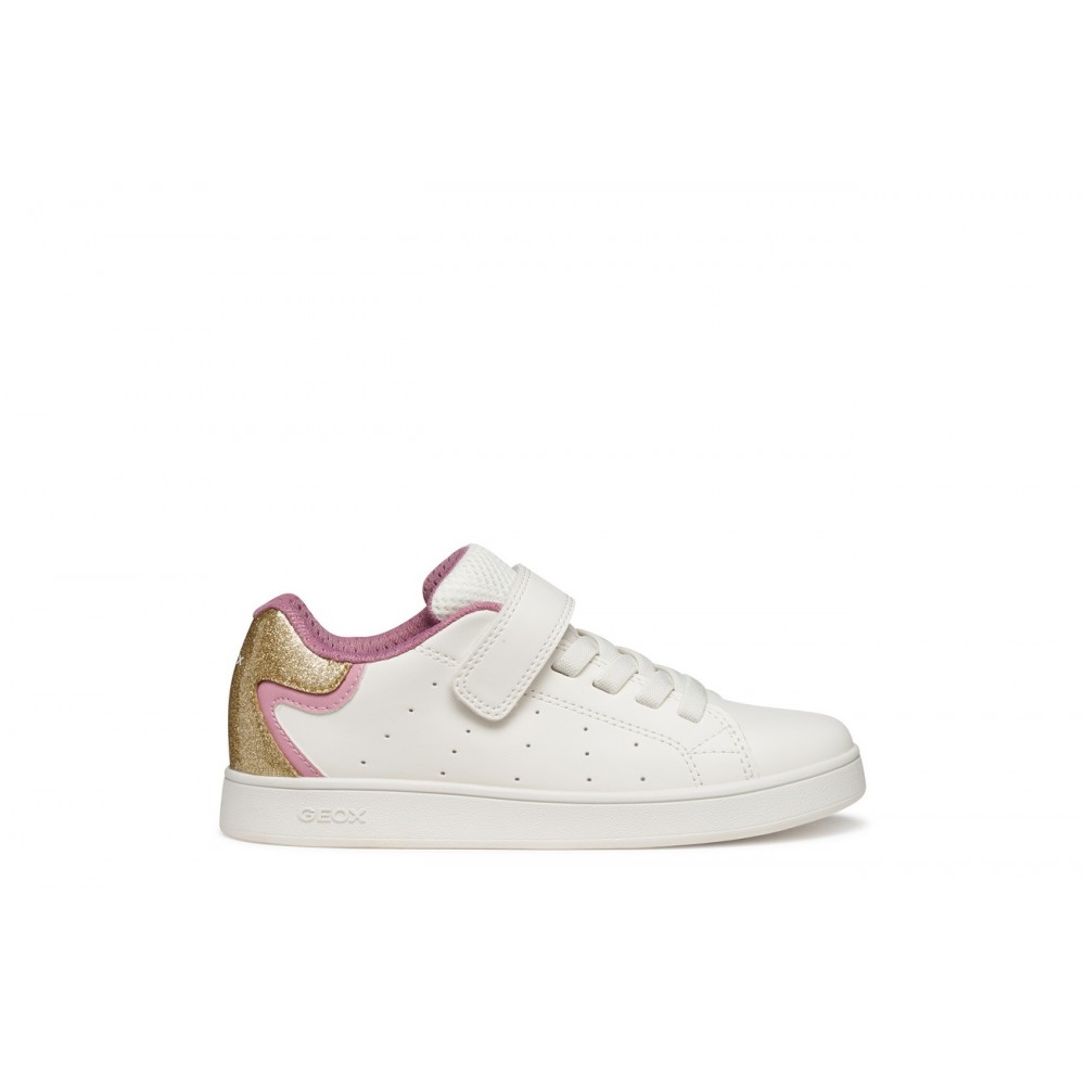 GEOX J36LRA C0674  36214 25I DEPORTIVO ELASTICO Y VELCRO WHITE/ROSE