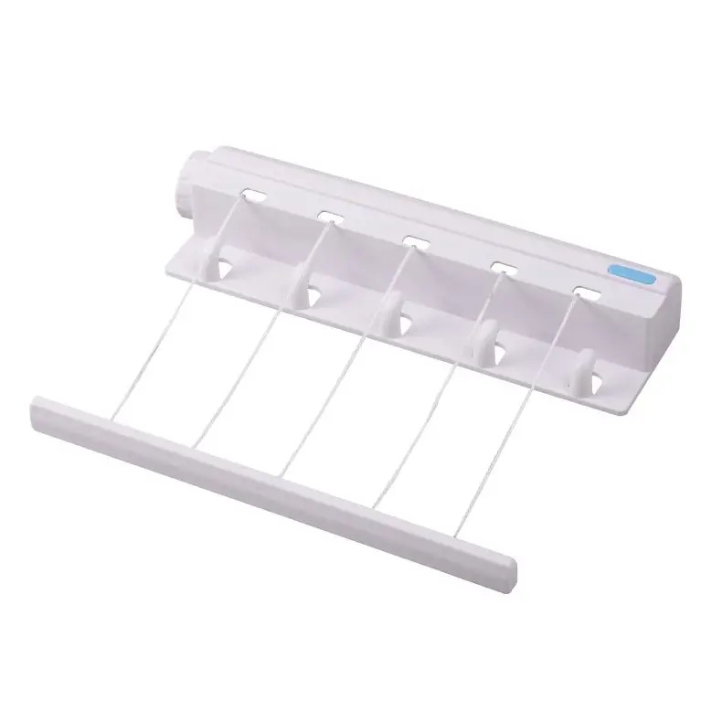 Tendedor Retráctil Portátil ,de pared ,Tendedor extensible de 5 cuerdas ,líneas ajustables ,retractables , Colgador de ropa fijo, Automático -3 m