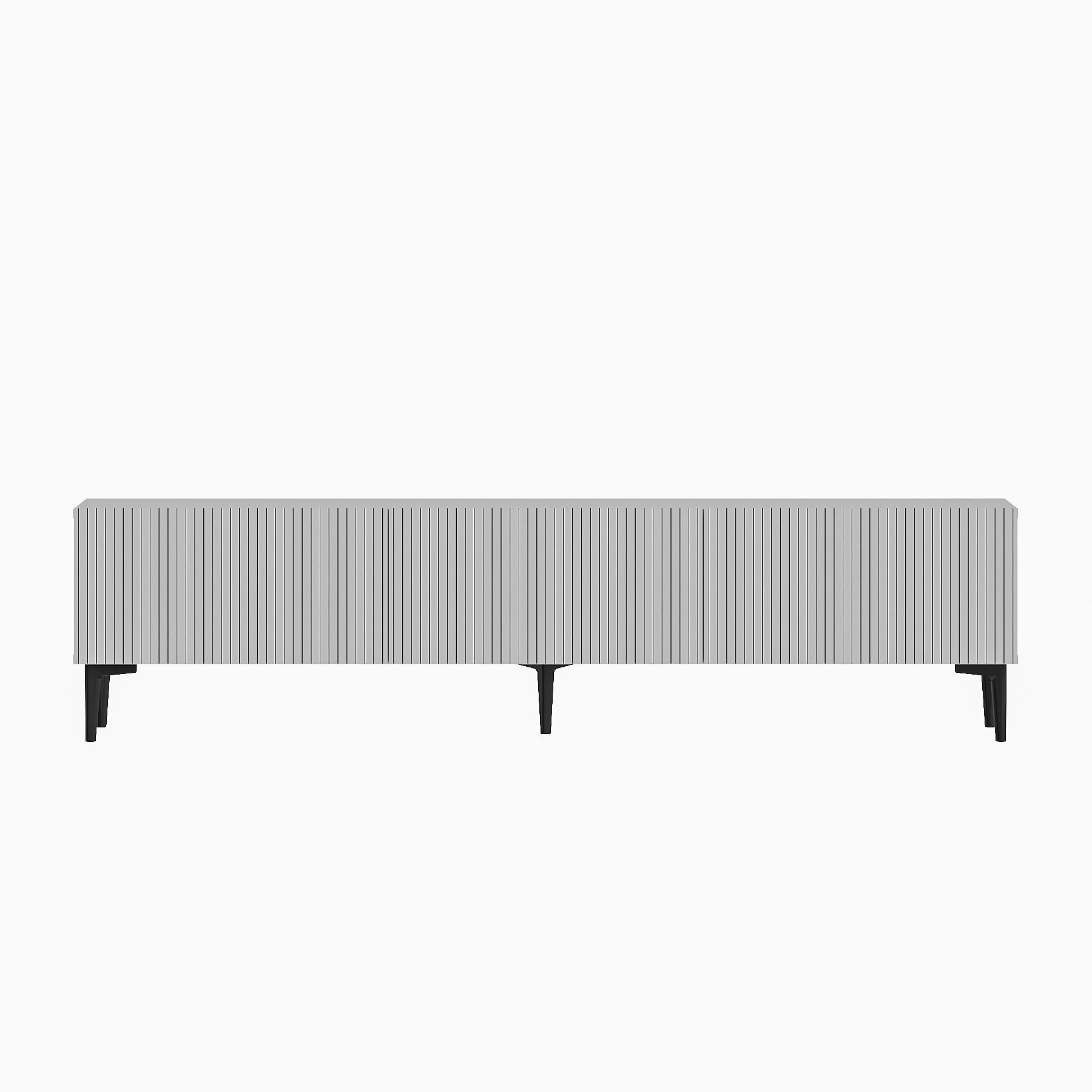 Habitat y Jardin - Mueble para la tele de madera <<Oscar>> - 180 x 31 x 45 cm - Blanco