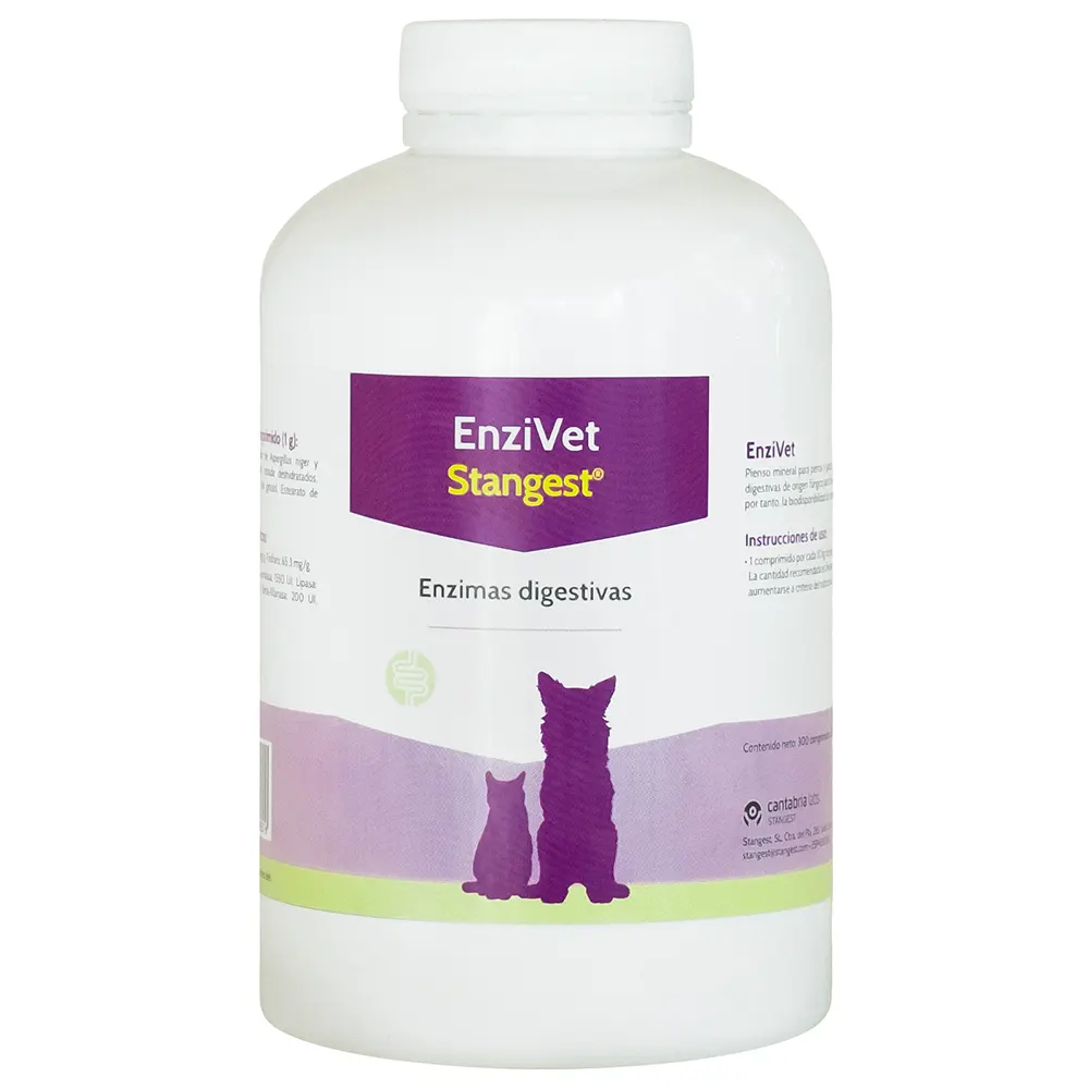 EnziVet 300 comprimidos suplemento nutricional para perros y gatos STANGEST