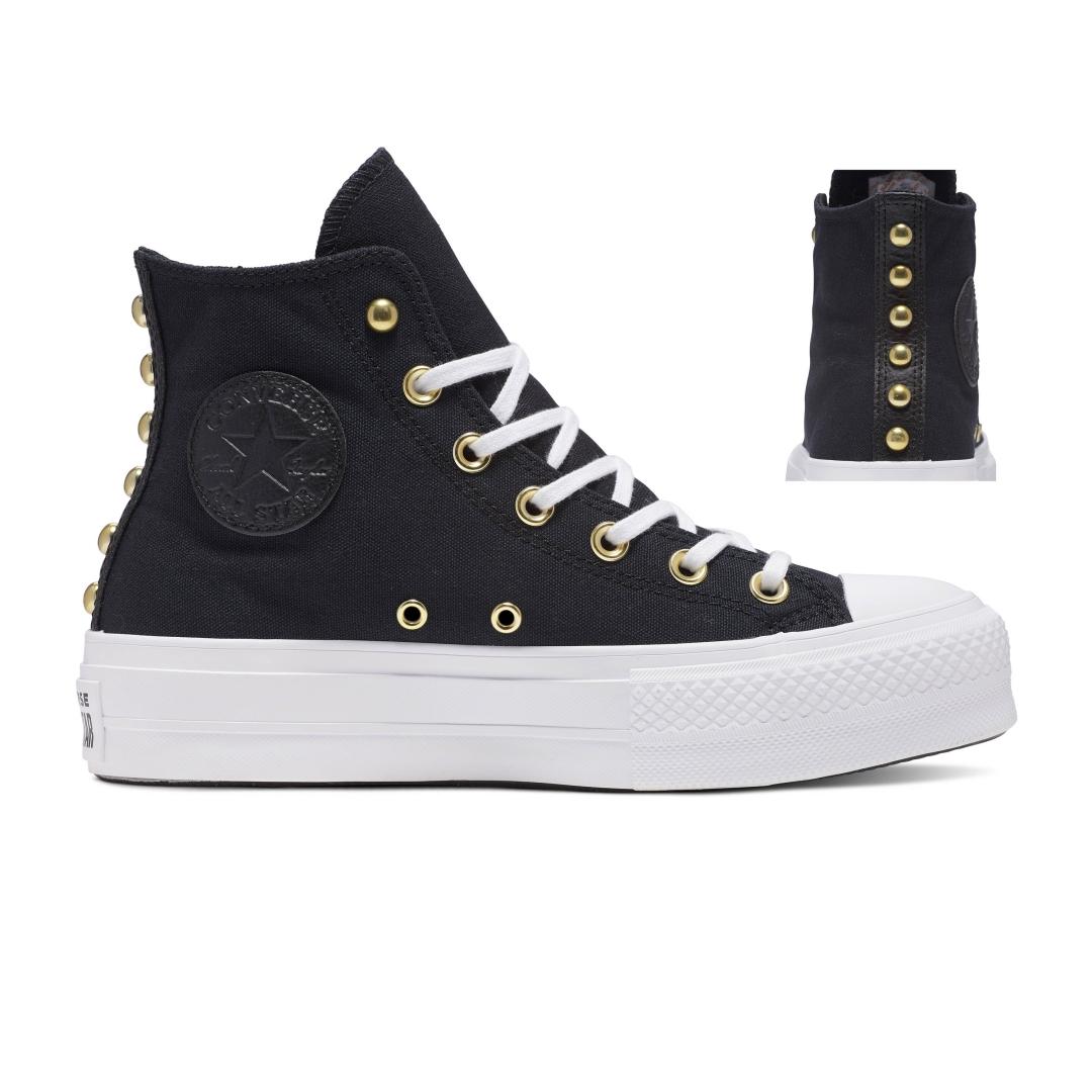 Zapatilla Converse CTAS Lift Hi Negro - Plataforma de Caña Alta