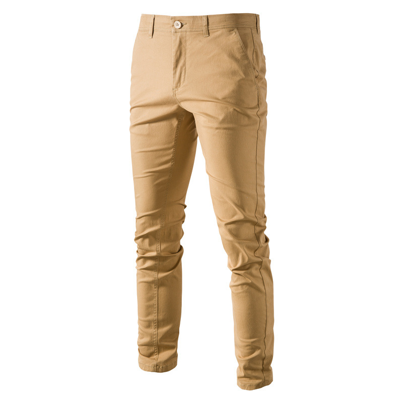 TK Pantalones casuales para hombre para otoño e invierno, pantalones transpirables para hombre, pantalones de algodón para jóvenes de negocios