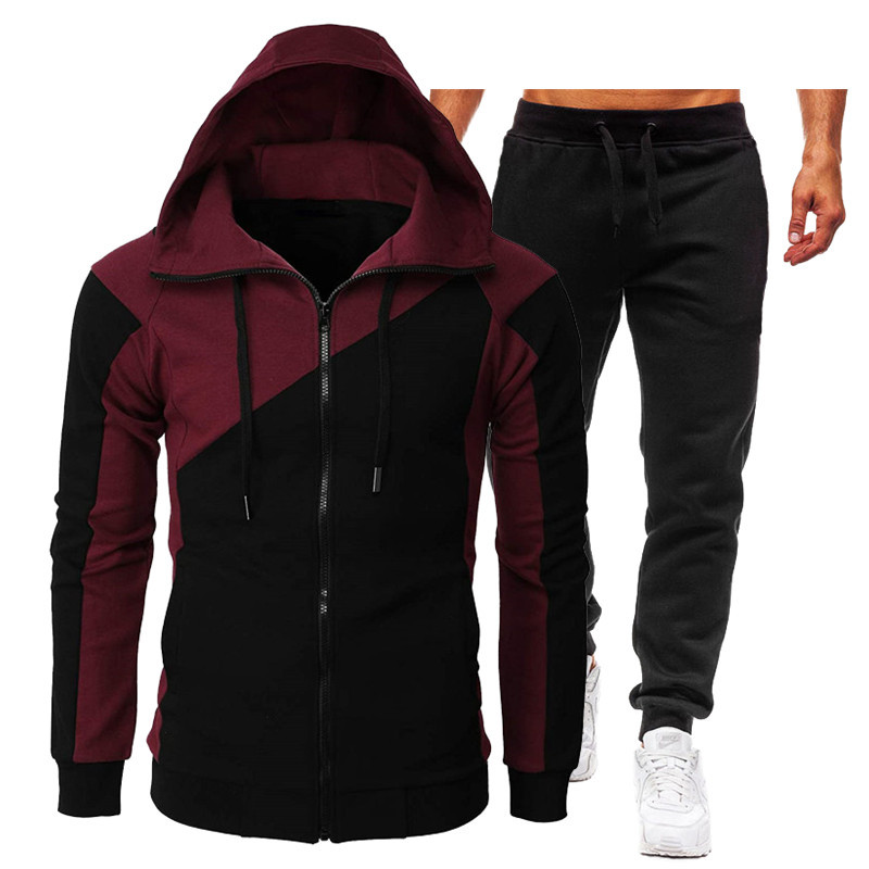 TK Chaqueta con capucha de otoño e invierno para hombre, deportiva, informal, de moda, con suéter de terciopelo, traje de manga larga para hombre