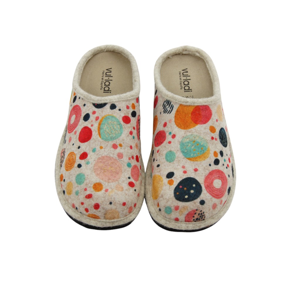 Vulladi mod. 7164 zapatilla casa para mujer en lana acrílica, sin cordones