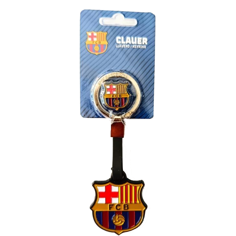 FC Barcelona New Import Set de Llavero de Silicona Negro con Pin de Metal 85679