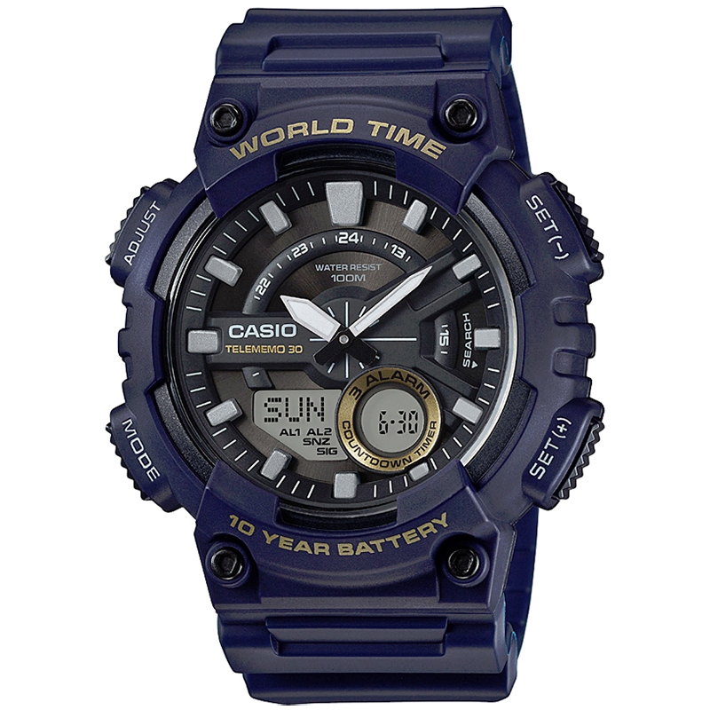 Casio Aeq-110w-2av  Reloj Para Para Hombre Color Azul