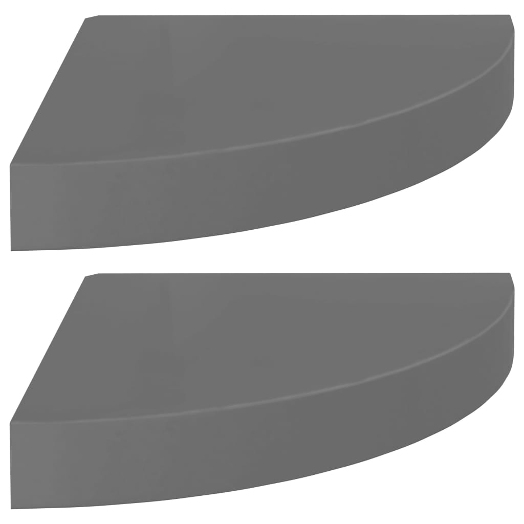 Vidaxl Estante Flotante de Pared 2 Uds MDF 25x25x3,8 Cm Blanco Brillante, Negro Brillante, Gris Brillante y Más