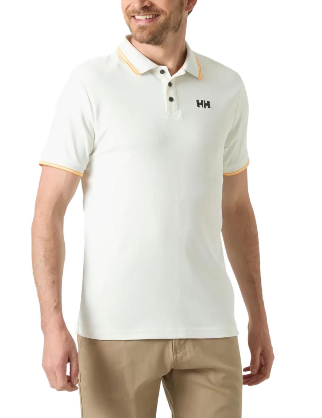 Polo Helly Hansen Kos manga corta blanco para hombre
