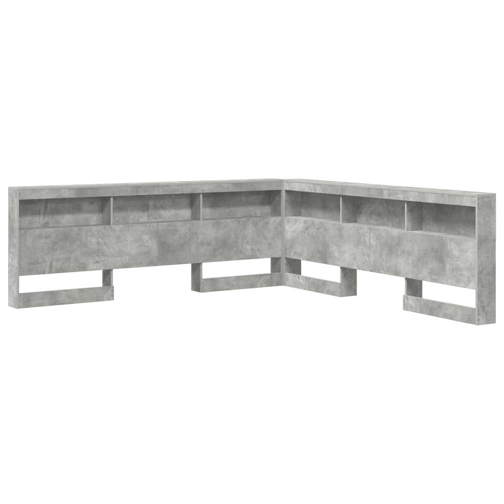 vidaXL Cabecera de almacenamiento Madera de ingeniería 217.5 x 217.5 x 76.5 cm Multicolor