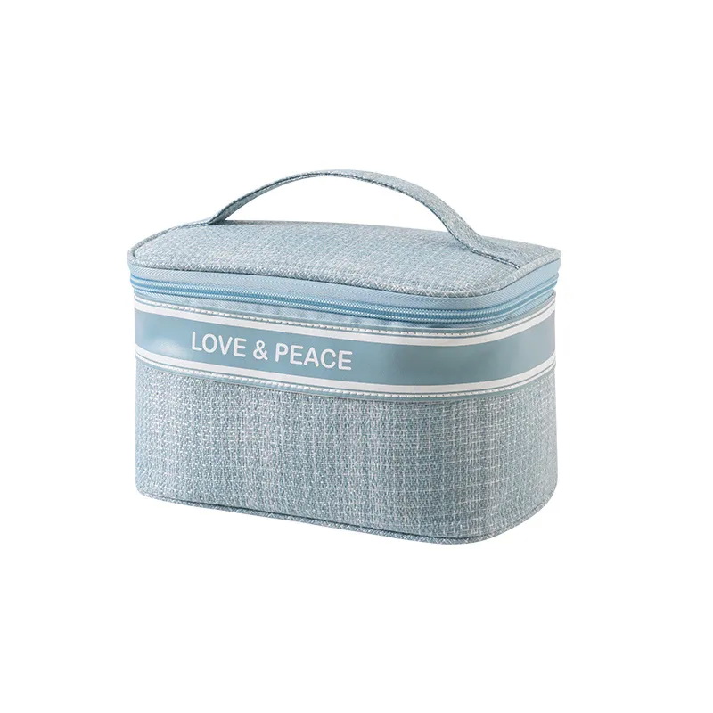 21x13x14cm Bolsa De Cosméticos Impermeable Portátil De Gran Capacidad Para Mujer, Bolso De Almacenamiento De Maquillaje De Viaje Conveniente, Bolsa De Lavado Femenino