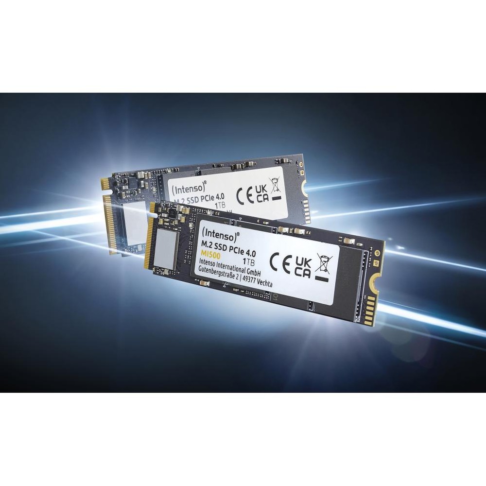 Intenso - Disco Duro SSD MI500 2TB M.2 PCIe Gen4 NVMe con velocidad de lectura hasta 5300 MB/s y escritura 4500 MB/s, ideal para ampliación o renovación de equipos exigentes