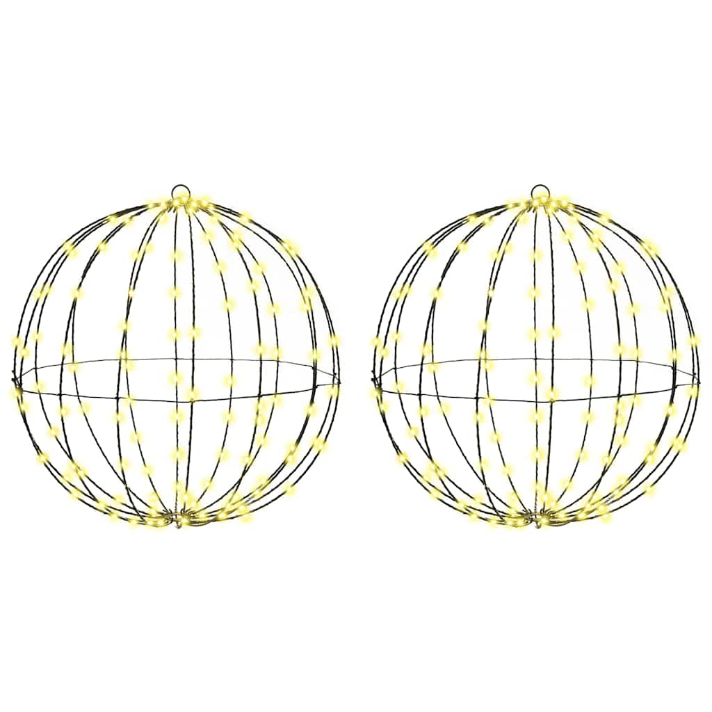 vidaXL Luz de adorno navideño 2 uds. 320 LED Multicolor Diámetro 50 x 52 cm