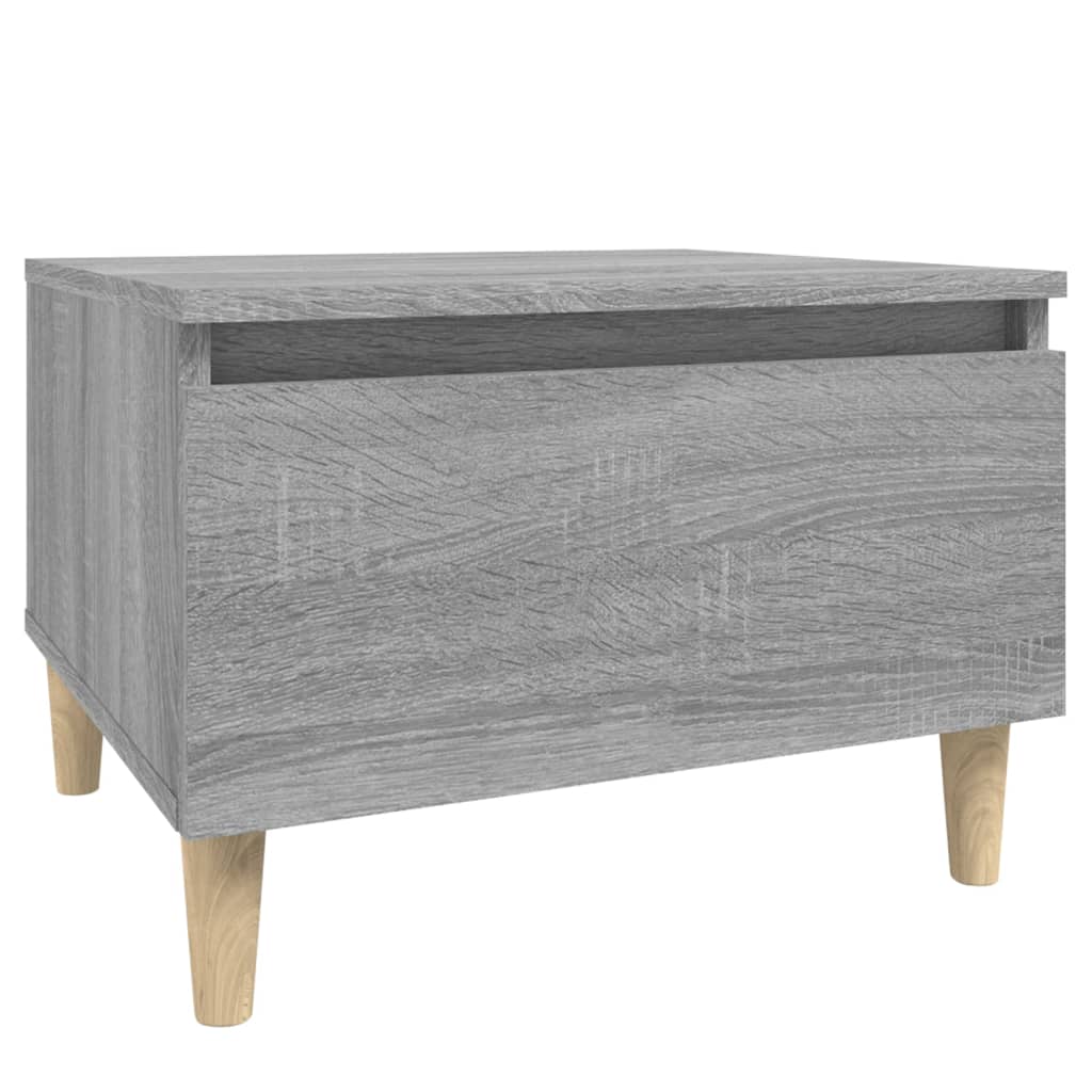 Vidaxl Mesa Auxiliar de Madera Contrachapada 50x46x35 Cm Blanco