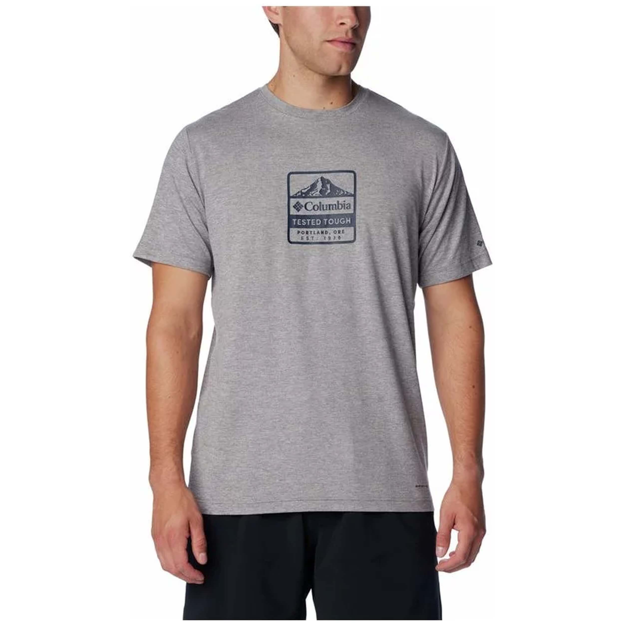 Camiseta De Manga Corta Columbia modelo 2071763003 para Hombre en color Gris