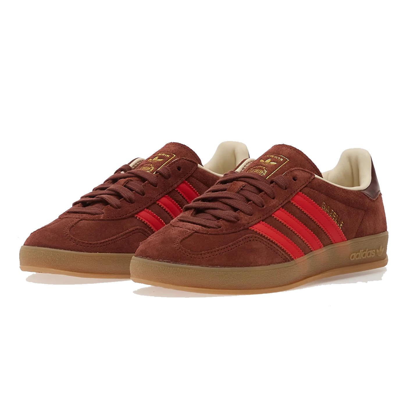 Adidas Gazelle Indoor Fox Brown, Red & Gum