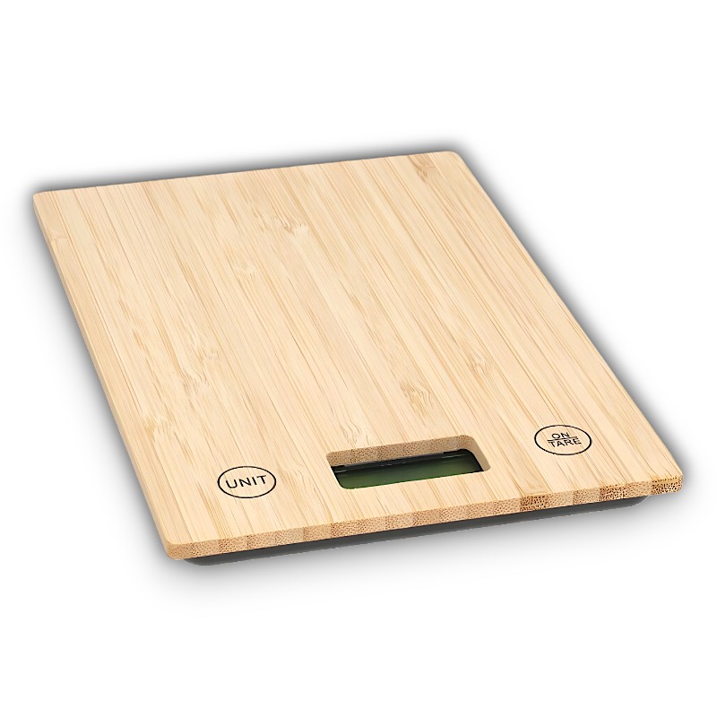 Bascula de Cocina - Peso Max 5kg - Hecha de Bambú - 22x15 - Karawan.