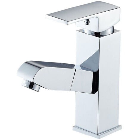 Grifo de lavabo cromado: moderno, extraíble, apto para lavabos de baño