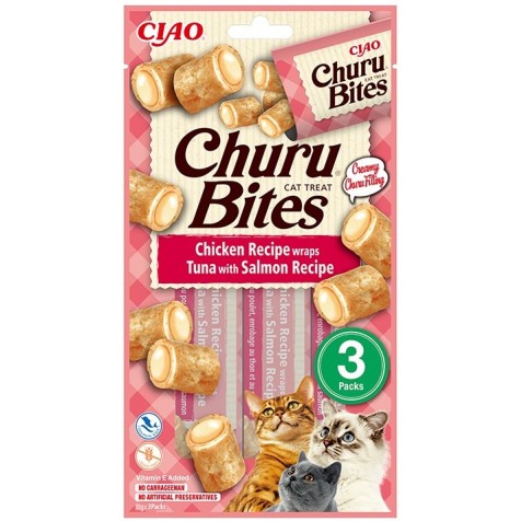 Churu Bites Receta de Atún con Salmón para Gatos 3 x 10 gr