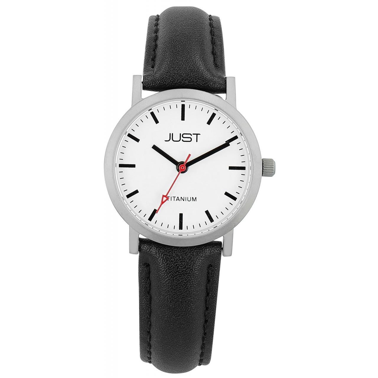 Reloj Just® Mujer em Titânio com Bracelete em Pele Genuína
