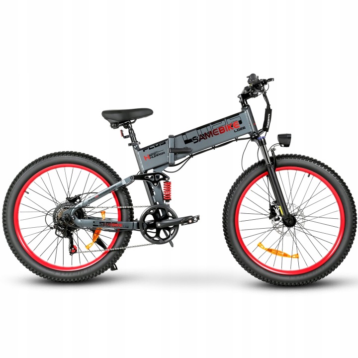 SAMEBIKE LO26PLUS,Electric Bicycle,250W motor,48V15Ah battery,Max speed 25km/h, Assisted Mode max range 100km,26*3.0 inch Fat Tires,Hydraulic Suspension System