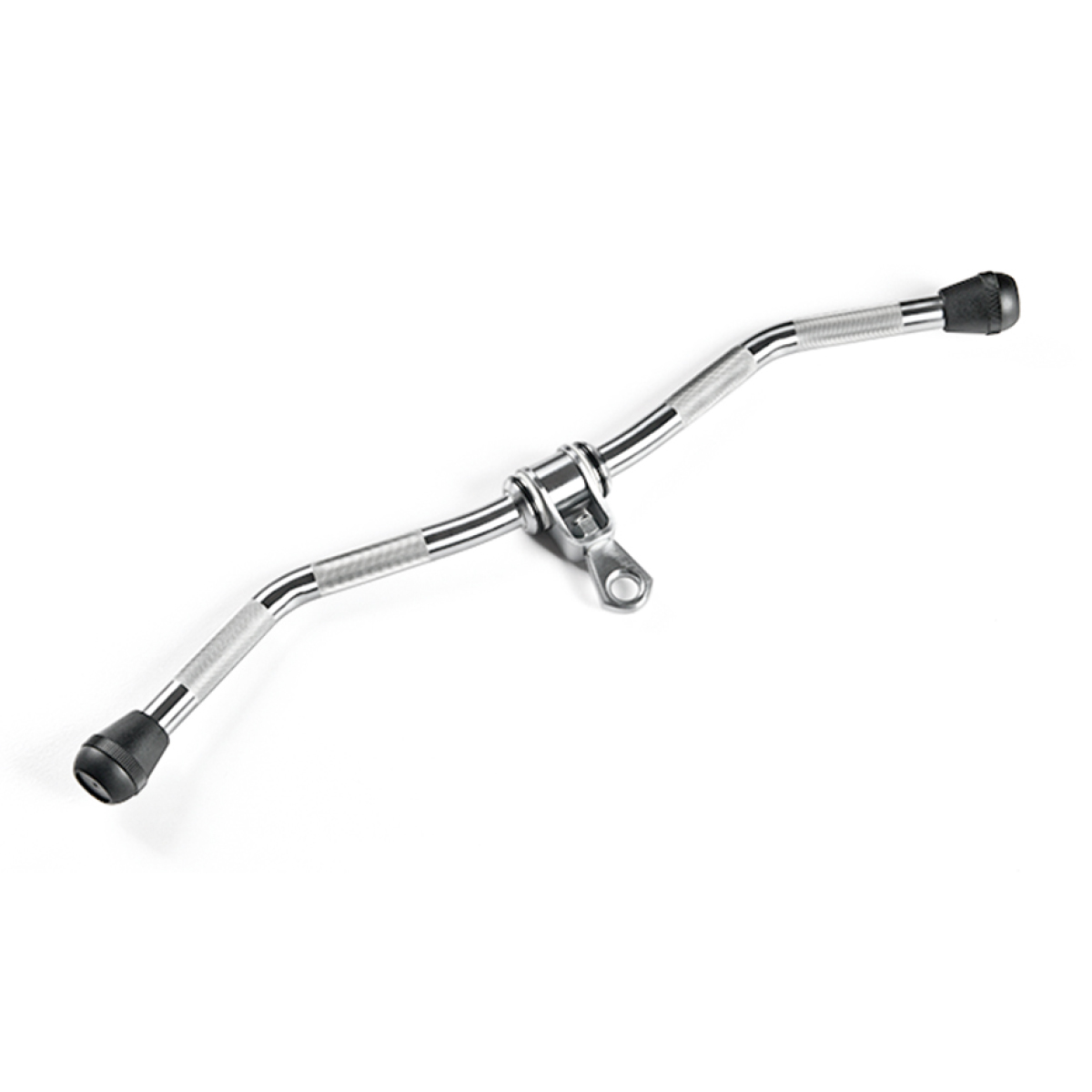 BEHUMAX - Barra Curl Z para polea de acero con recubrimiento de caucho para ejercicios de bíceps y tríceps 76x17 cm