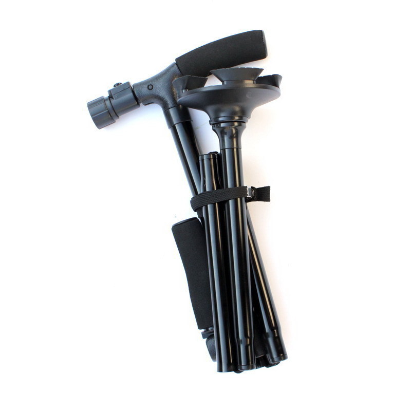 CA - Bastón Plegable Hombres Mujeres - Altura Ajustable - Luz LED