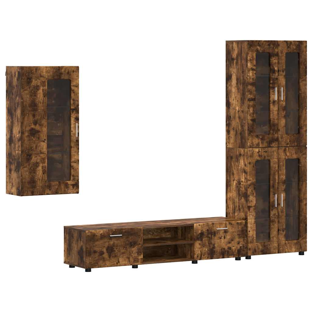 vidaXL Conjunto de mueble de TV con cajón FLORIN Madera de ingeniería
