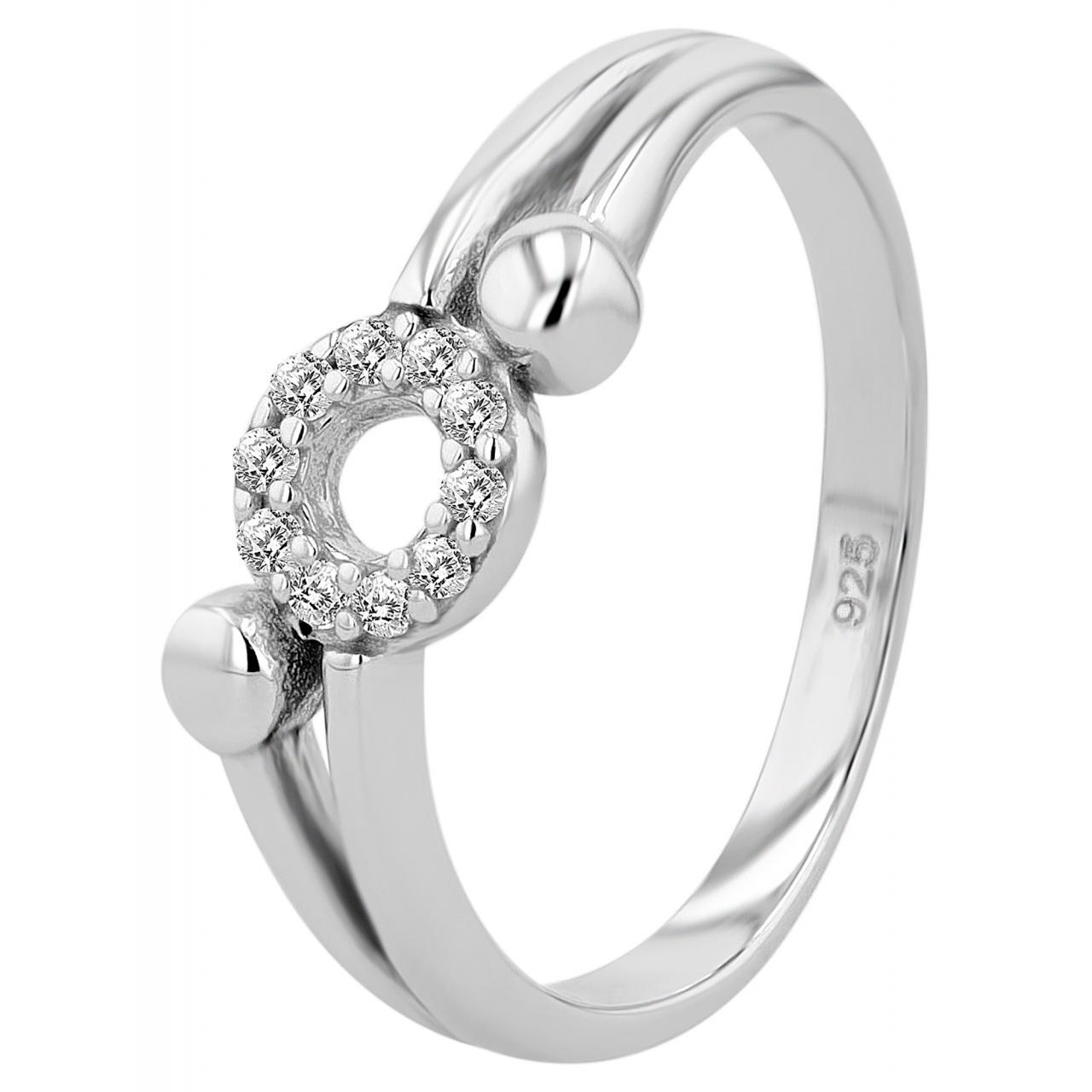 Anillo em Prata de Lei 925 Pansy Banhado a Ródio - Tam.58