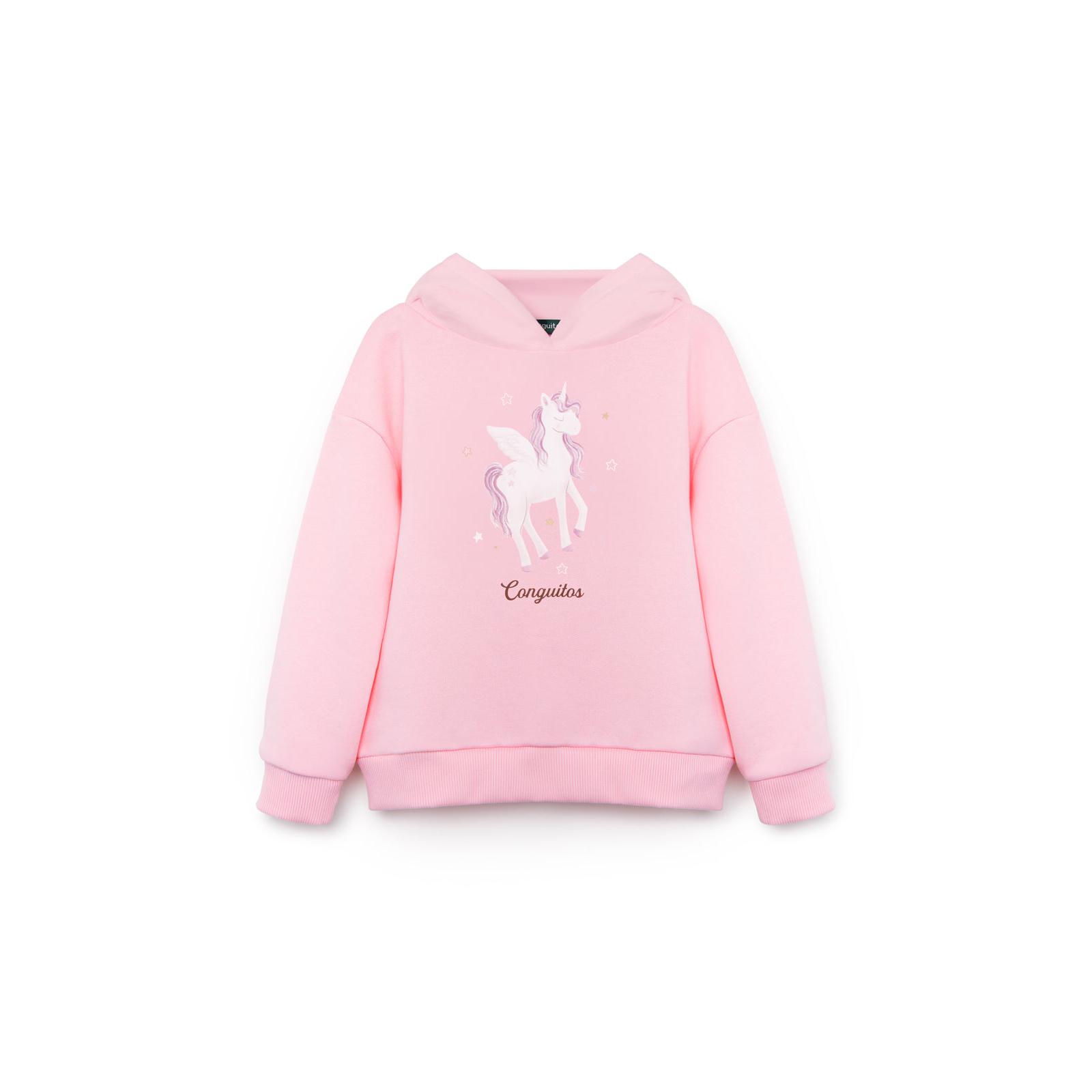 Conguitos - Sudadera con capucha de unicornio rosa para Niña