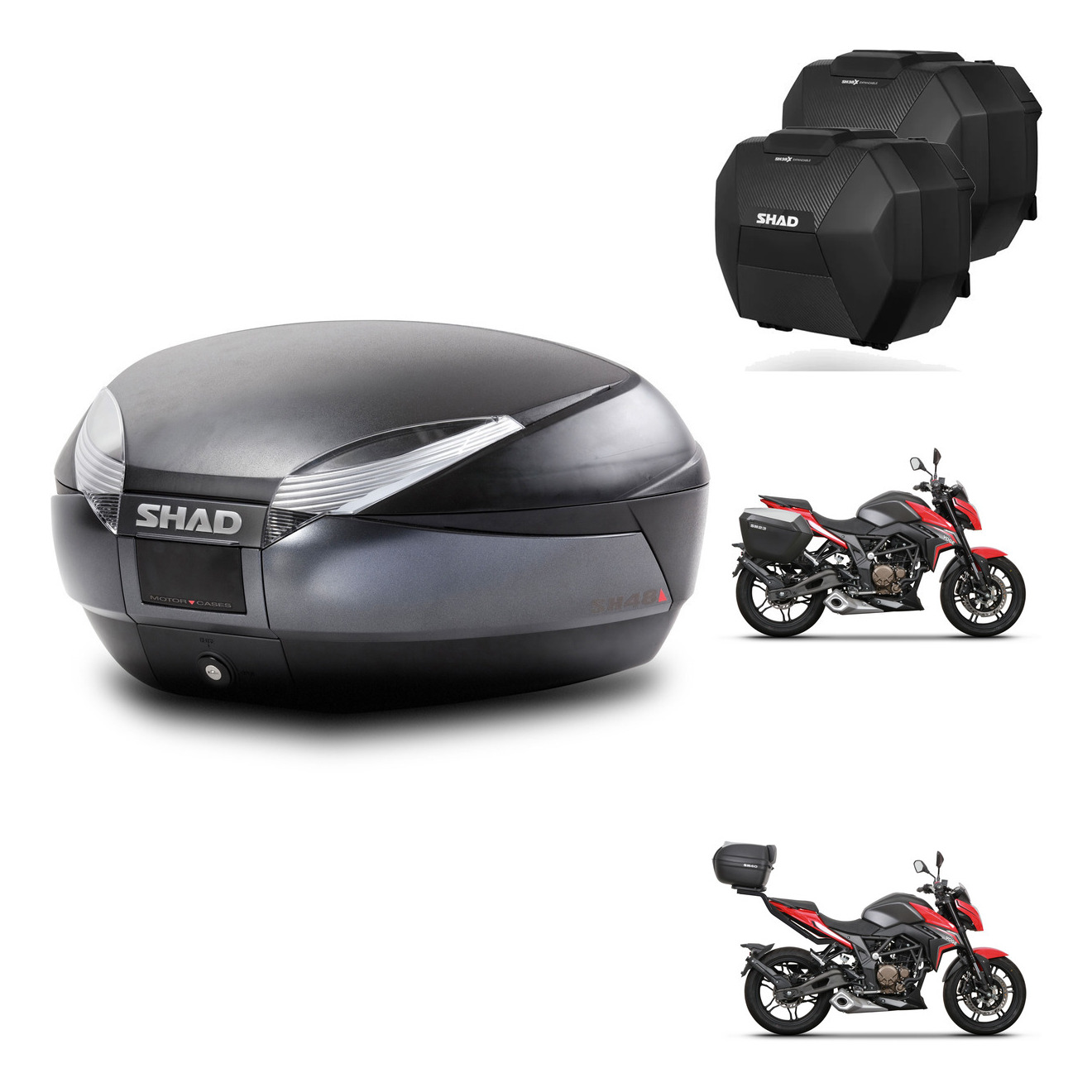 Maletas Sh38x Carbon + Herraje Baul + He KIT-576233