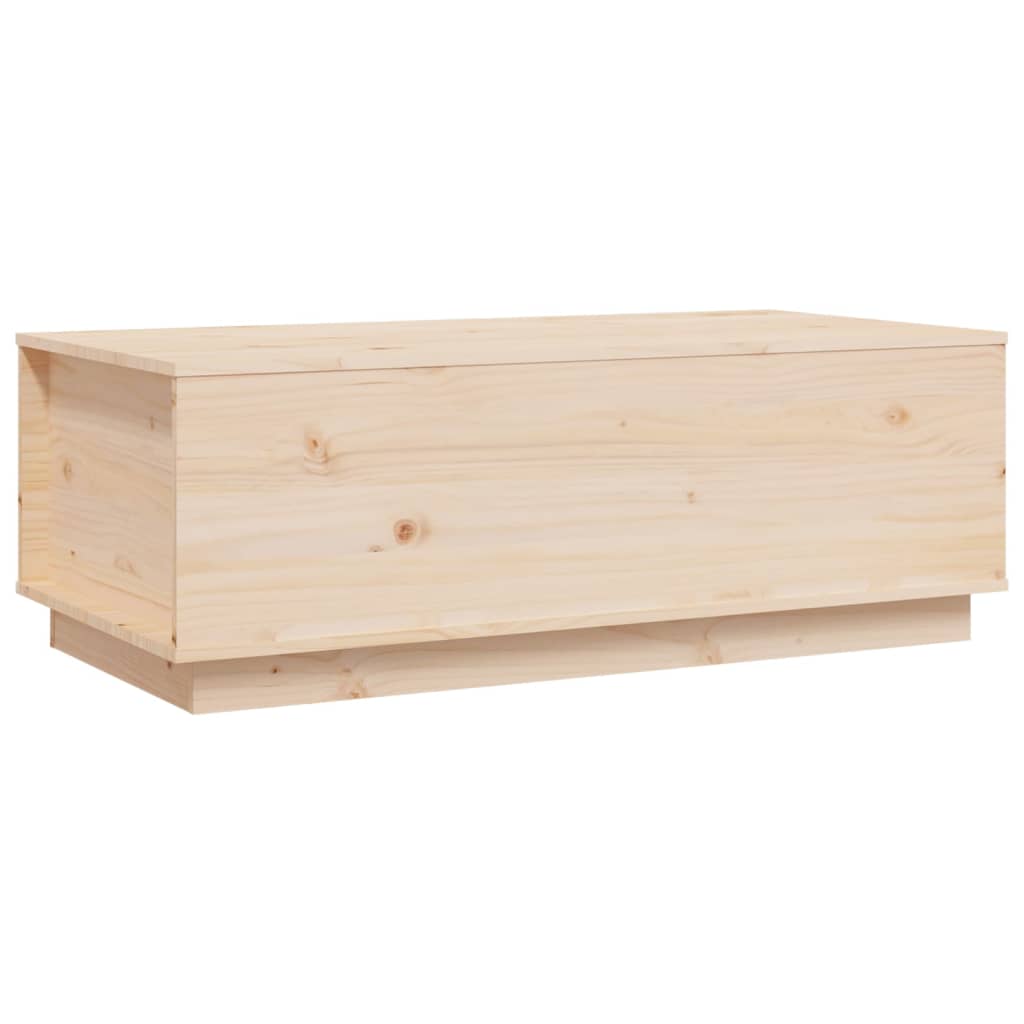 Mesa de Centro Vidaxl de Madera Maciza de Pino 100x50x35 Cm Natural