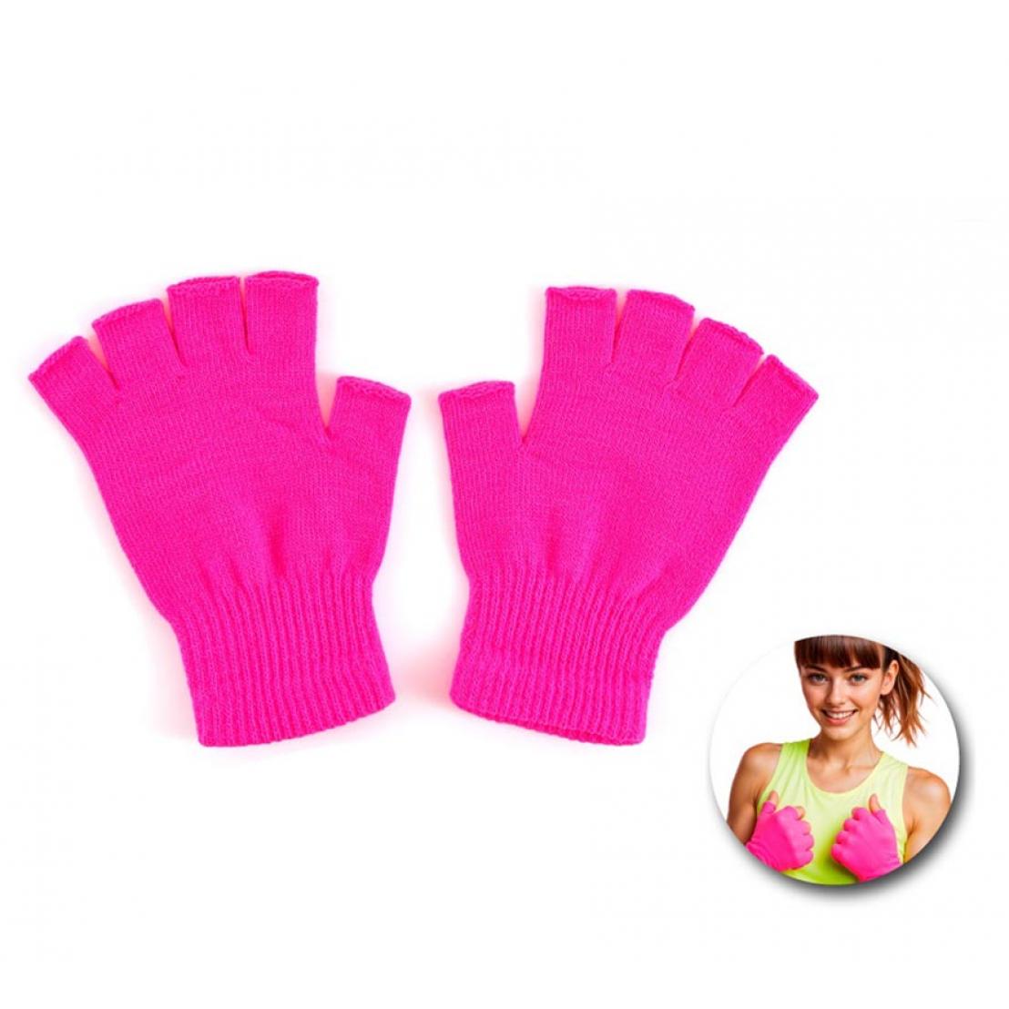 Partilandia Guantes Cortos sin dedos neón en varios colores adulto