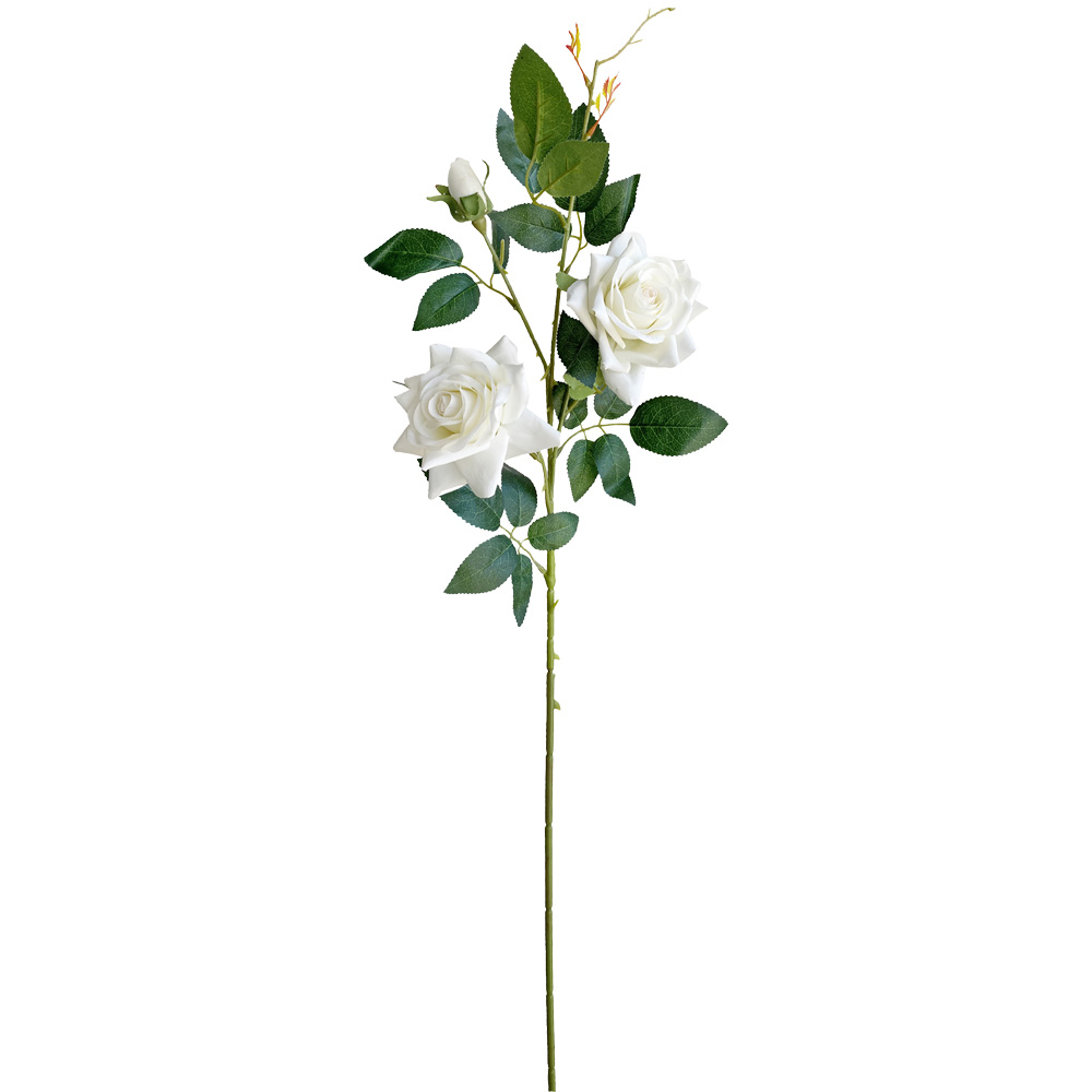 Poenia Arte Floral - Flores y Plantas Artificiales - Vara de Rosa Artificial 90cm - Pack 3 Piezas