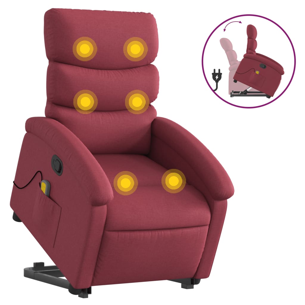 Vidaxl Silla de Masaje Reclinable de Pie de Tela Gris Claro
