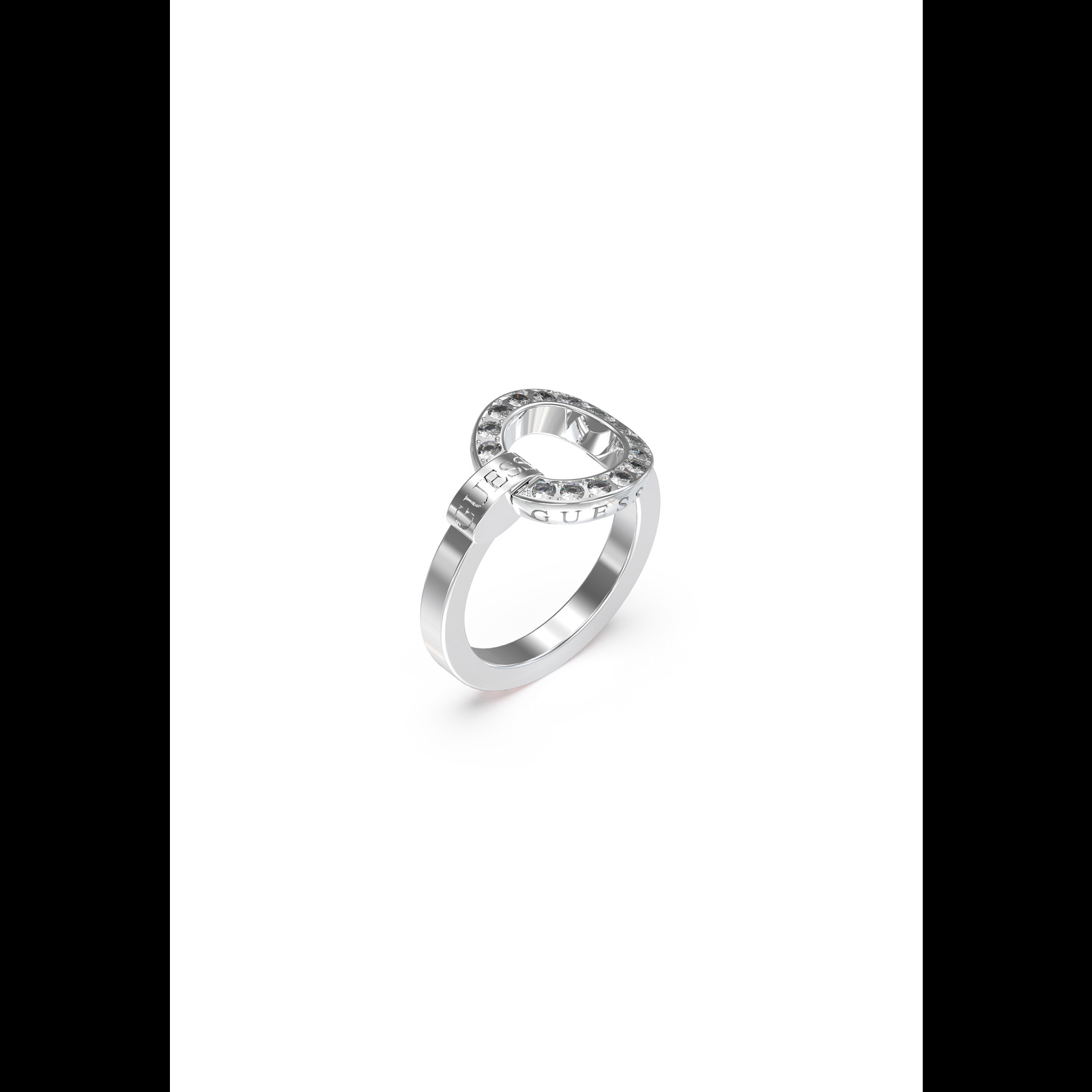 Guess Anillo Mujer Circle Lights De Acero Plateado Talla Europea 54 Talla España  Jubr03165jwrh54