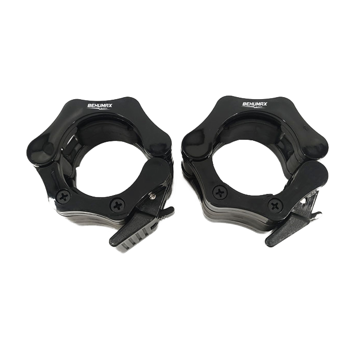 BEHUMAX - Cierres Barra Olímpica Cliplock de nailon y TPR antideslizante con sistema One-Click Lock para barras de 50 mm