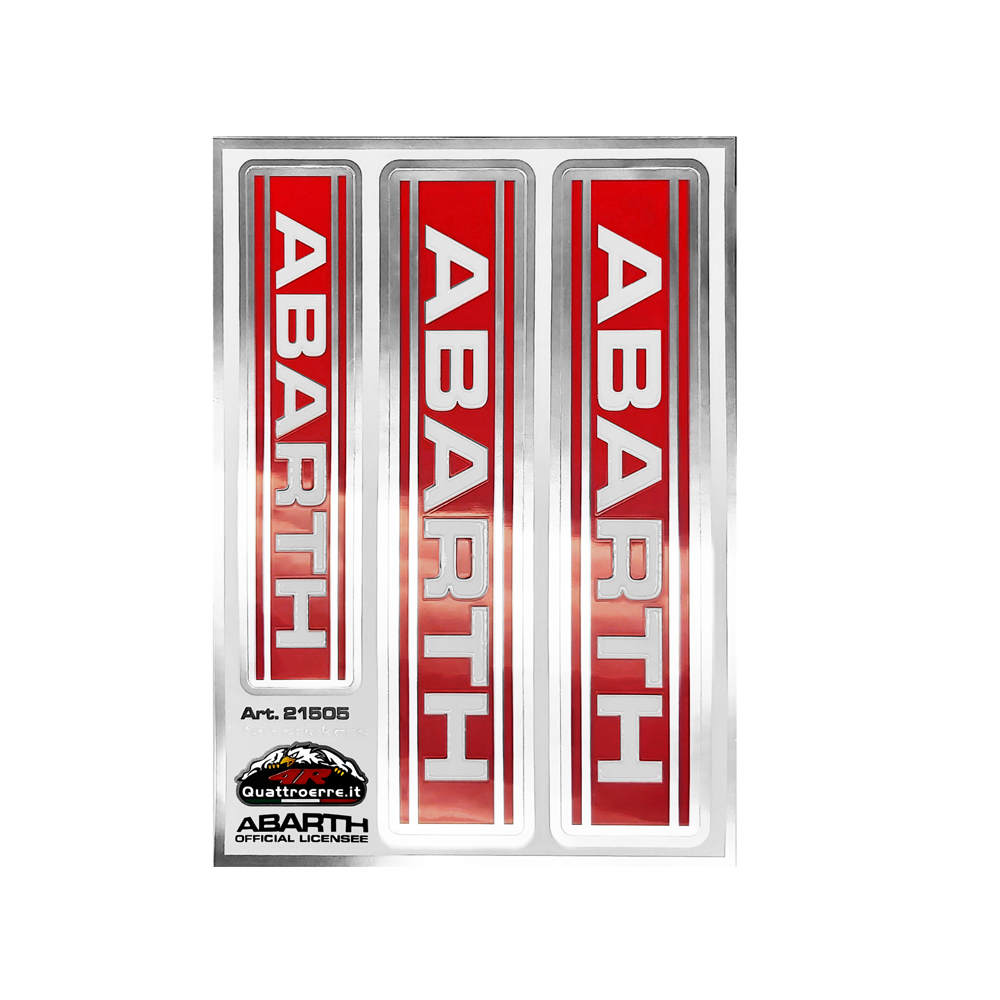 Oficial Abarth Pegatina 3 Escritos Tabla 94x131mm