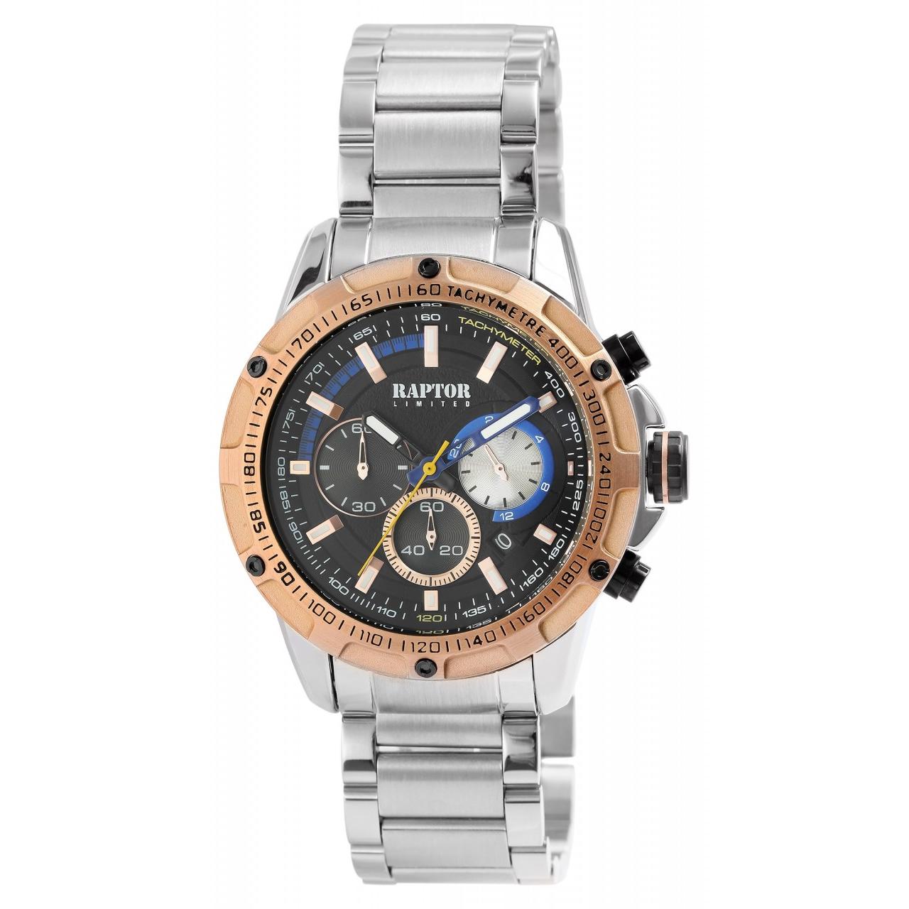 Reloj Raptor ® LIMITED Hombre Cronógrafo com Pulsera em Aço Inoxidável