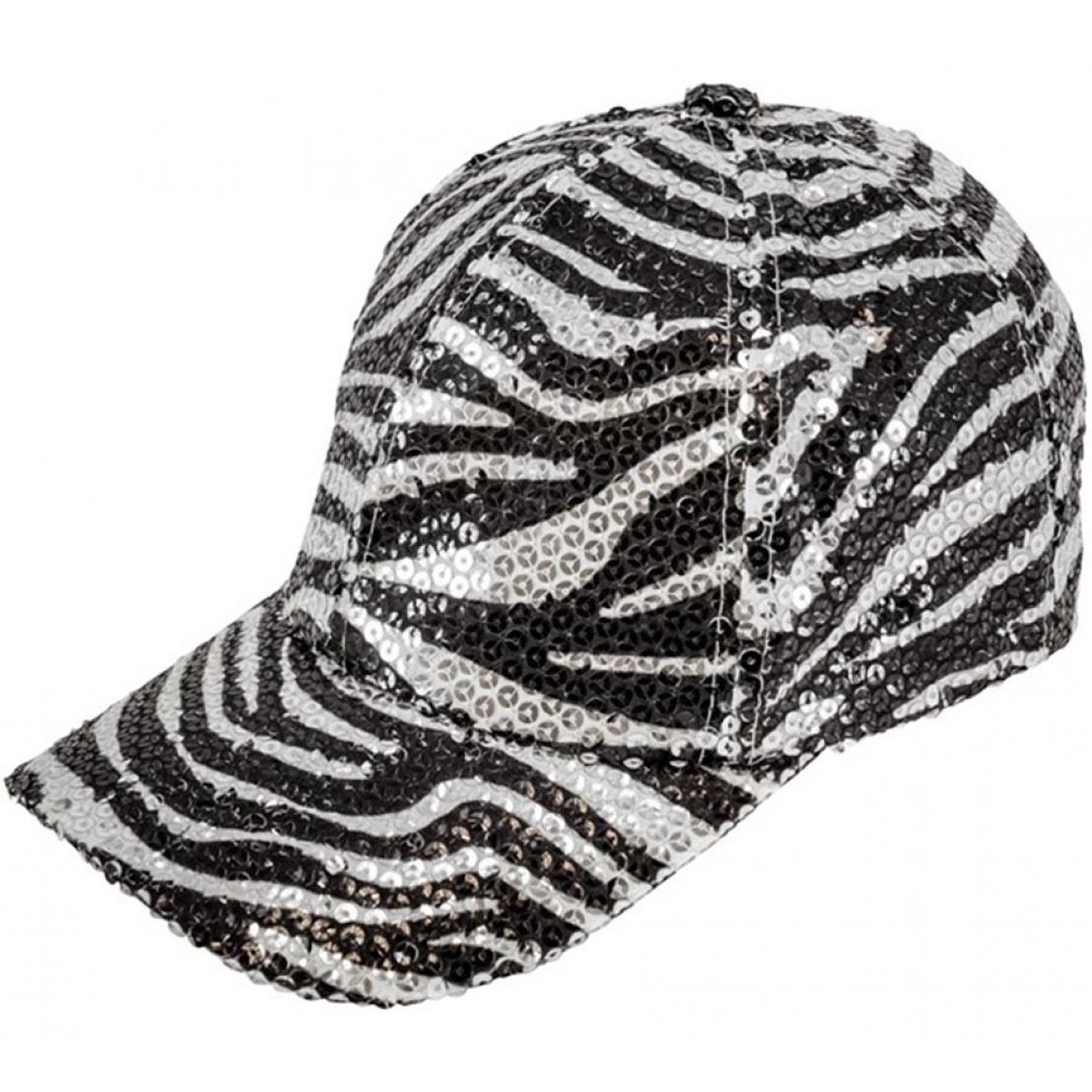 Widmann Gorra Animal Print Cebra con Lentejuelas